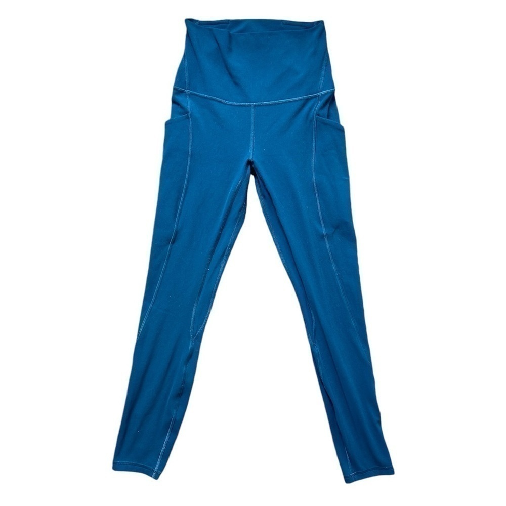 Lululemon Align High Rise Crop with Pockets 25" Size 2 Blue - Picture 2 of 10